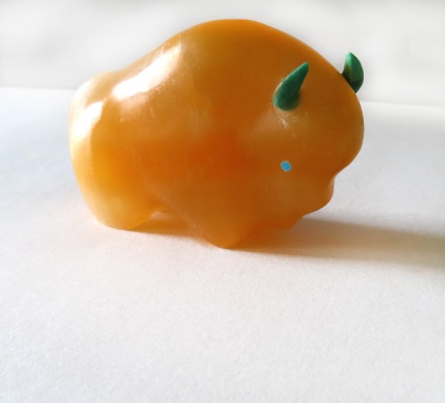 FIGURA NARANJA PIEDRA MINERAL DE CALCITA DE BÚFALO - Imagen 2 de 12