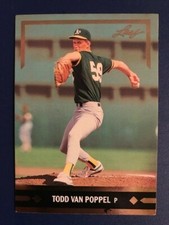 Todd Van Poppel 1991 Leaf Gold Rookie RC #BC9