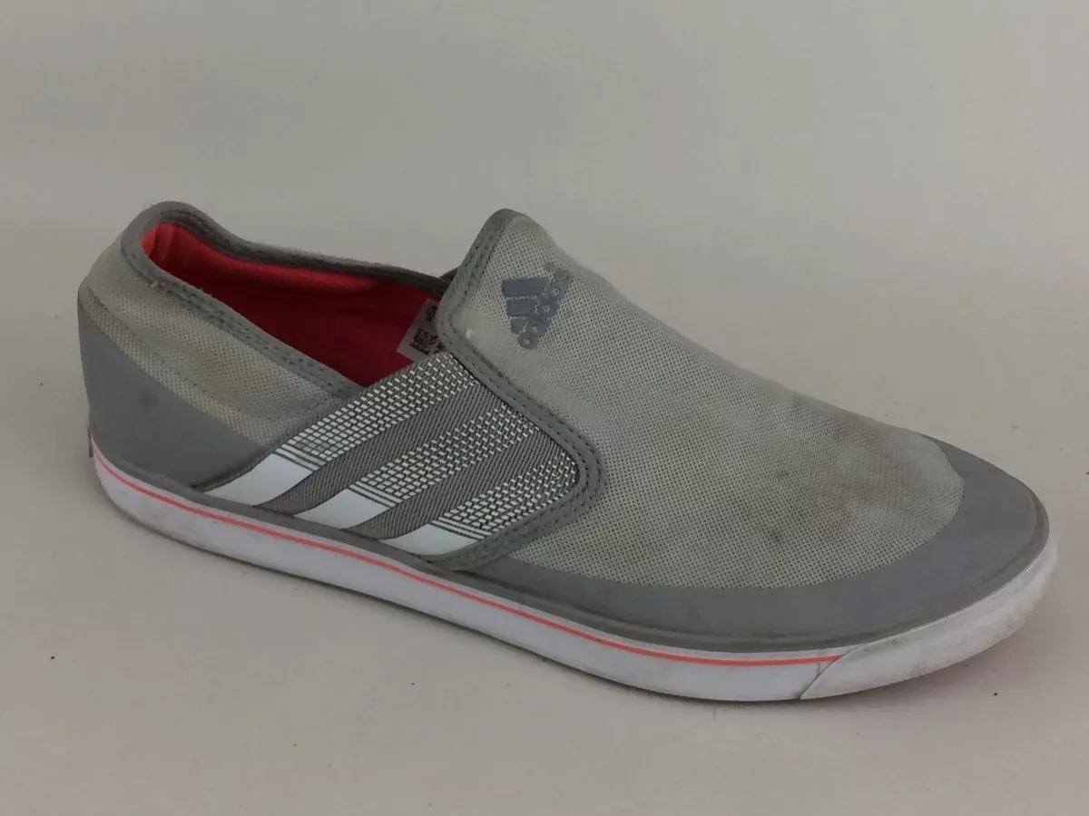 Adidas Adicross SL Golf Shoes Gray White Neon Red Womens 10 M Slip On Q46733