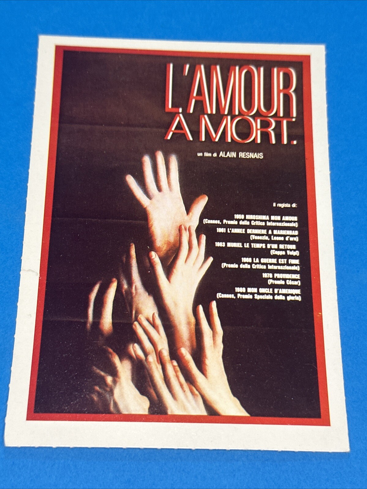 L'AMOUR A MORT - Locandina Poster - Vintage Versione Ufficiale