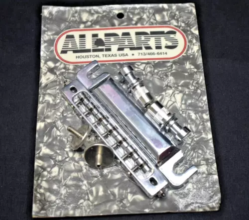 All Parts - GB 2577-010 - 7 String Tuneomatic Roller Bridge & Tailpiece - Chrome