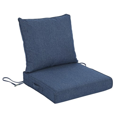 Aoodor Patio Deep Seating Cushion Set with Ties Outdoor Sofa Seat & Back Cushion