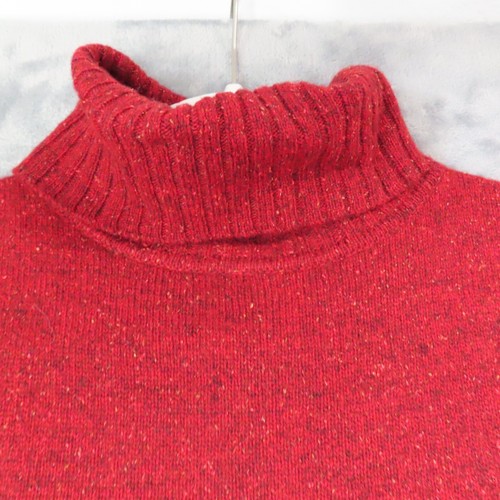 VALERIE STEVENS Sweater Womens Medium Red Turtleneck Sleeveless Woolmark Blend - Picture 3 of 8