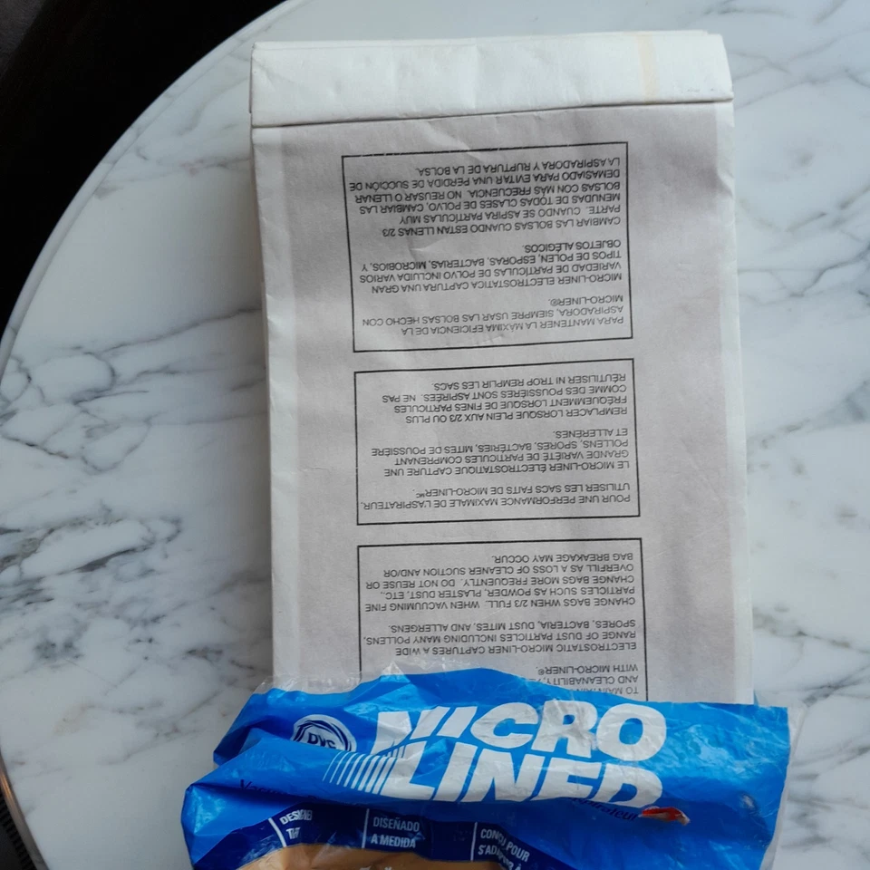 Pkg of 7 Oreck XL CC DVC Allergen Upright Vacuum Bags XL5, XL7, XL21 Microlined - Image 3 of 4