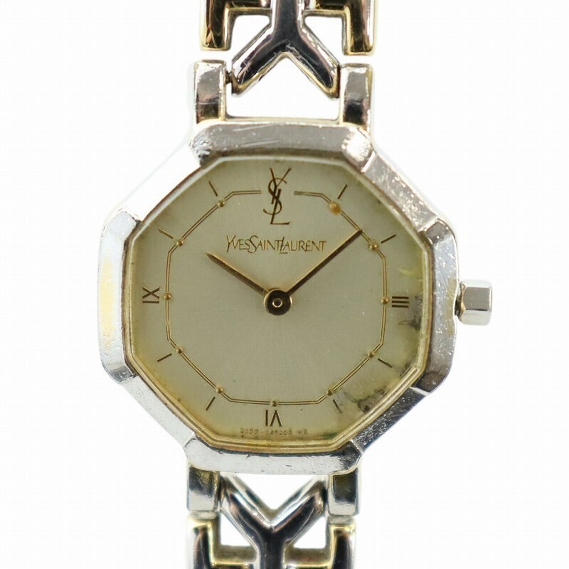 Orologio donna Yves Saint Laurent quarzo quadrante oro analogico romano dal Giappone