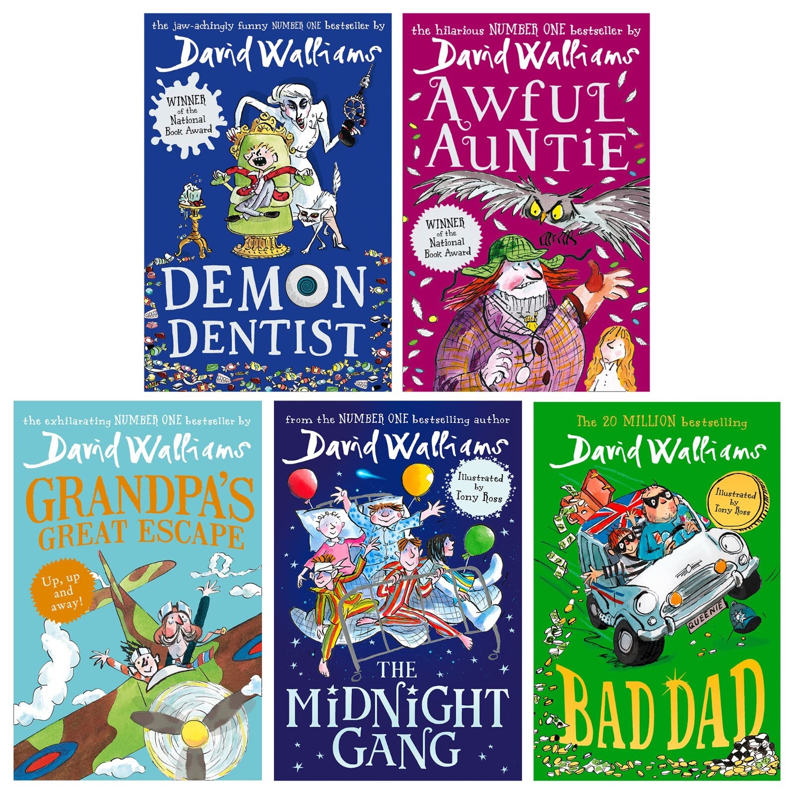 Harpercollins Publishers Boys The World Of David Walliams: Fun-Tastic Families 5 Books Set - Age 7-11 - Paperback - Image 2