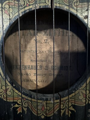 Antique Guitar Zither Menzenhauer's No. 2 Menzenhauer