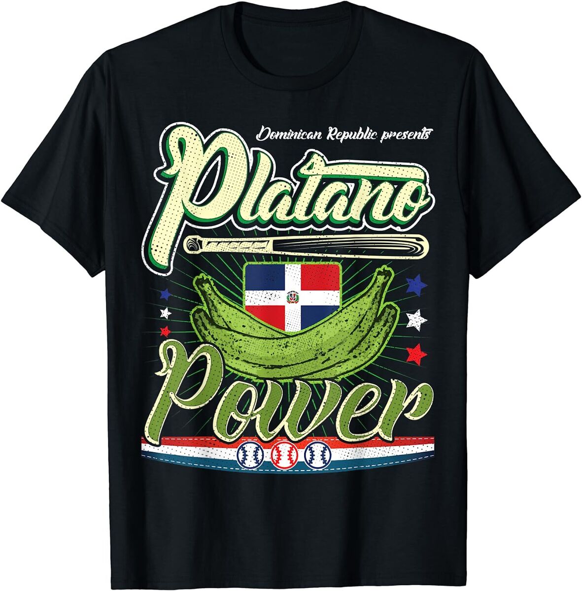 Dominican Republic Baseball Shirt Platano Power T-Shirt Dominican Republic Baseball Shirt Platano Power T-Shirt