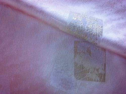 Obiage crepé de seda kimono japonés - Imagen 5 de 9