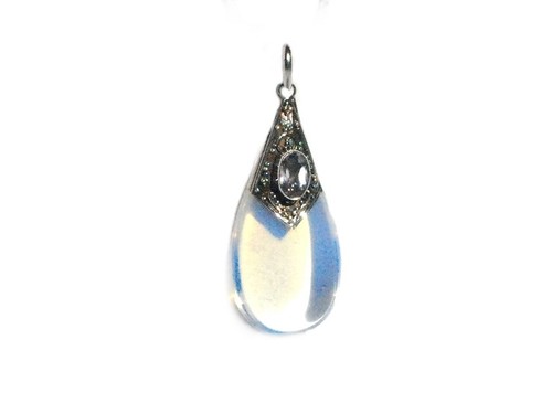 Flat Teardrop Pendant Necklace | eBay