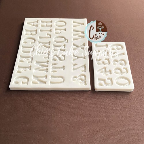 Alphabet Uppercase Letters & Numbers Silicone Molds Design No. 016 - Picture 4 of 7