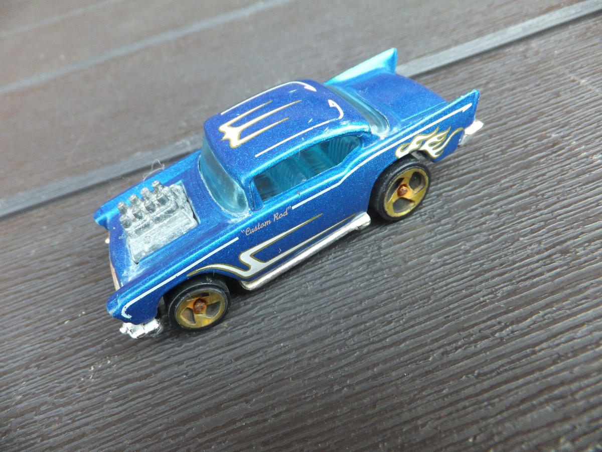 ミニカー Hot Wheels KUSTOM HOTROD VINTAGE HOT WHEELS '57 CHEVY CUSTOM ROD BLUE 1:64 SCALE | eBay