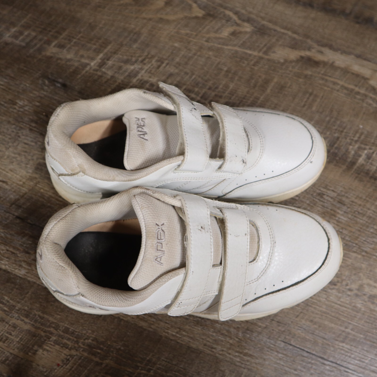 Apex V952W White Leather Walking Shoes Women's Size 8… Gem