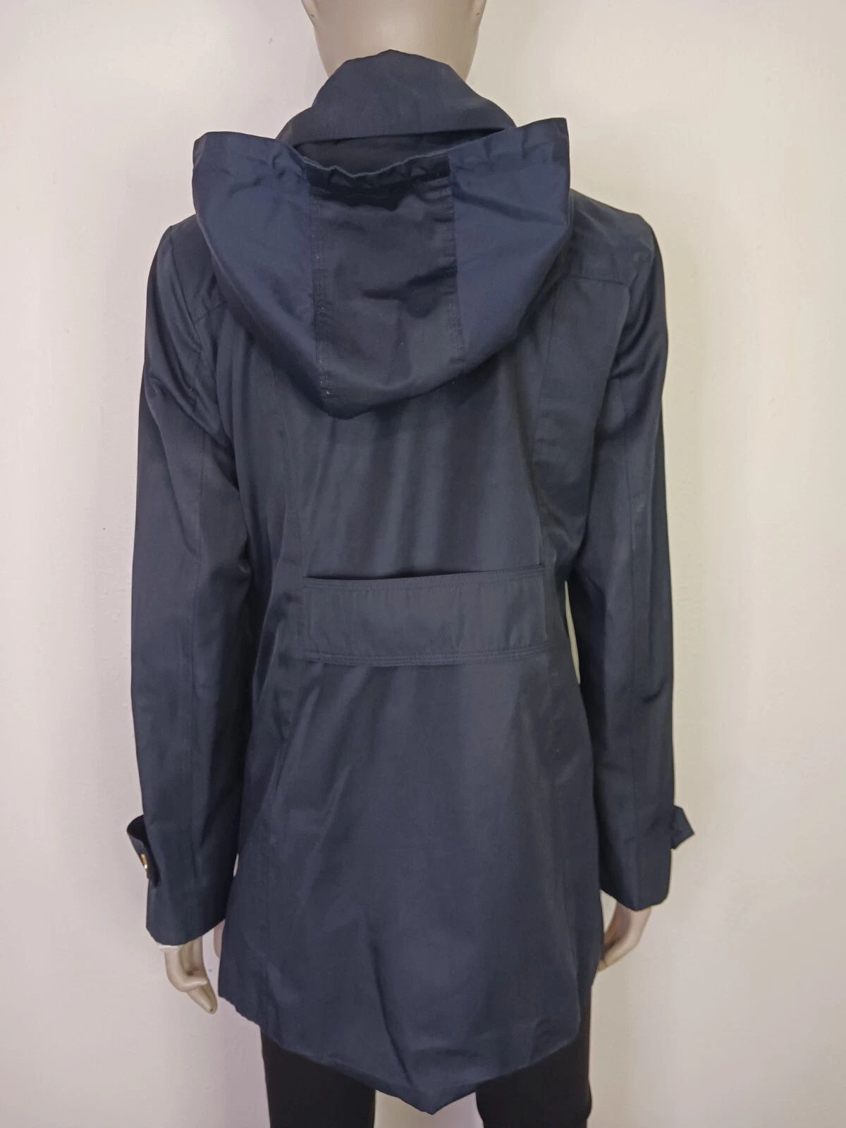 Michael Kors trincea antipioggia donna taglia small cappuccio rimovibile marrone chiaro oro