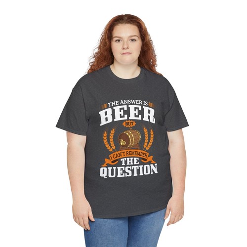 Camiseta Beer Drinking Cerveza Unisex Algodón Pesado 'La Pregunta' - Imagen 8 de 90