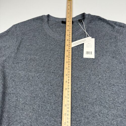 Vince Men's Gray 2XL XXL Waffle Knit Crew-Neck Long Sleeve T-Shirt $145 - Picture 4 of 8