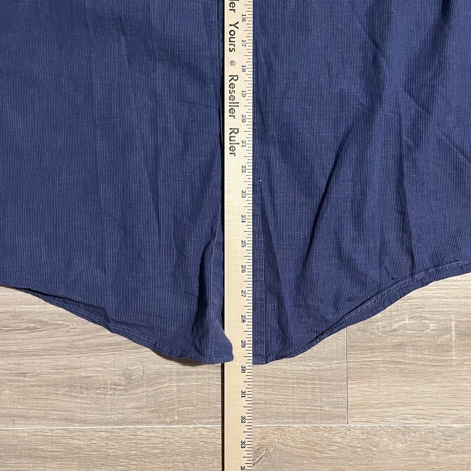 Vintage Brooks Brothers Makers Mens Size 17.54 Shirt Blue Made In USA