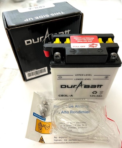 HONDA XL600R XL500R XL350R XL250R DURABATT CB3L-A YB3L-A 12V BATTERY SHIPS DRY - Picture 1 of 7