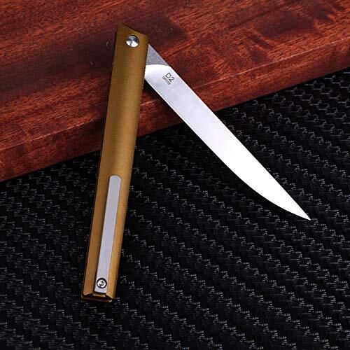 GP035 Small Slim Folding Pocket Flipper Knife, 3.5 inches D2 Drop Point Blade... - Picture 6 of 6