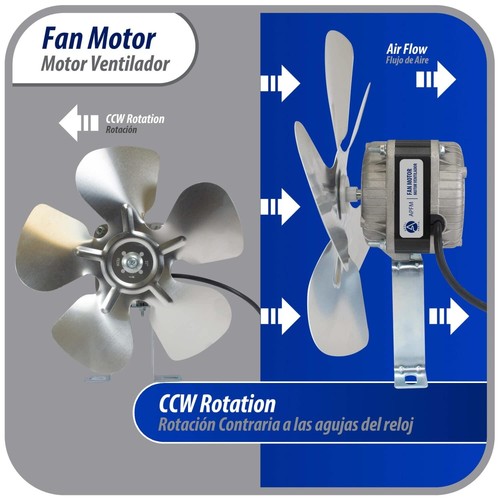 16W 115V Refrigeration Fan Motor with Base & 10in Aluminum Blade - Universal Fit - Picture 8 of 11