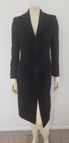 OFERTA Abrigo Versace Couture S Negro Hebilla Trinchera Vintage Años 80 - Imagen 2 de 12