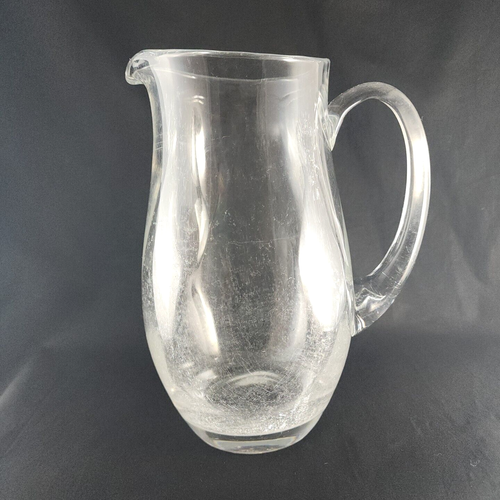 Stabiler Klarglas 9" hoher Getränkekrug Wirbel mit leichtem knisterndem Design - Bild 1 von 6