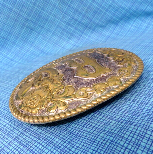 R Gürtelschnalle funktionstüchtig Cowboys Western Initiale R Monogramm Vintage 80er Crumrine.QRT644 - Bild 9 von 11