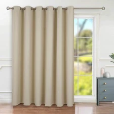 Sliding Door Curtains, 84 Inch Length, Extra Wide Thermal and Acoustic Curtains