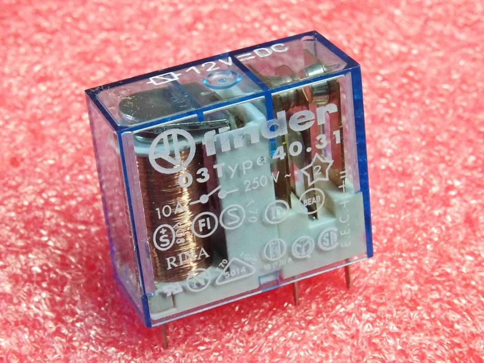 relais finder 40.31.9.012 ~ 10A 250Vac relay 1pole coil 12Vdc (5R11)