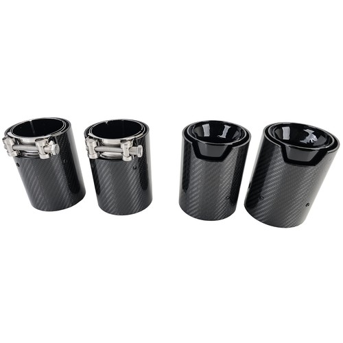 4x Carbon Auspufflblenden Endrohre passend für BMW M2 F87 M3 F80 M4 F82 F83 - Bild 6 von 9