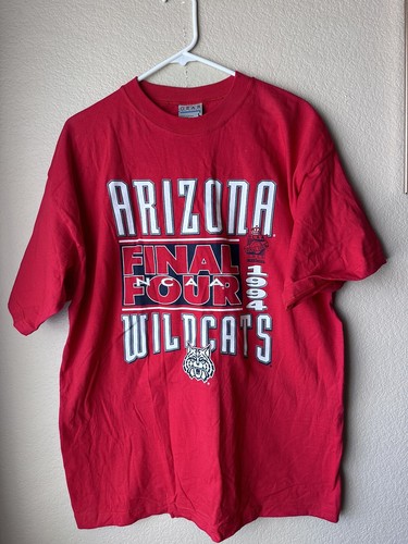 Vintage NCAA Arizona Wildcats Final Four 1994 Rot Herren T-Shirt Gr. L