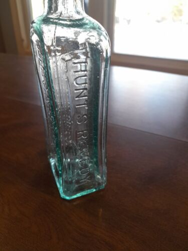 Wm E Clarke Pharmacist Hunt’s Remedy Quack Medicine Bottle Antique 1870's - Picture 4 of 9