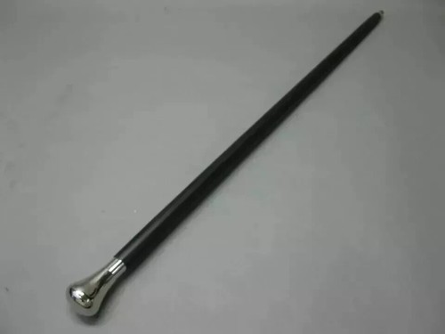 Bastón de madera vintage bastón estilo antiguo mango globo latón macizo - Imagen 2 de 3