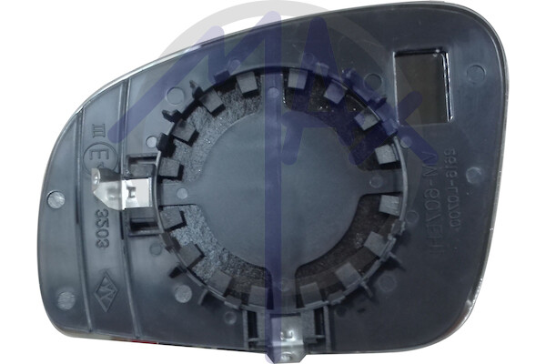 VETRO SPECCHIO RETROVISORE SKODA FABIA DAL 2007 AL 2010 DESTRO CON PIASTRA