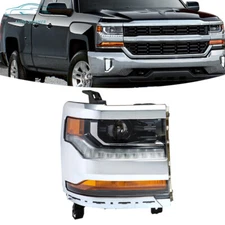Passenger Side For Chevy Silverado 1500 2016 2017 2018 HID Headlight w/ LED DRL
