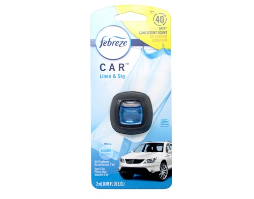 Febreze Car Vent Clip Air Freshener, Linen & Sky 1 ea - 第 1/1 張圖片