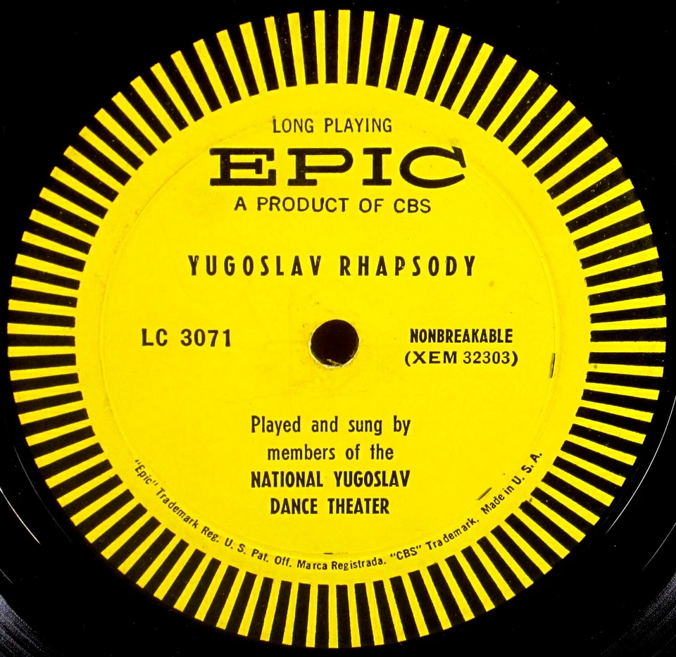 EPIC Yugoslav Rhapsody & Folk Songs ANDY WARHOL ARTWORK on Inner Sleeve LC-3071 Foto 3 de 4