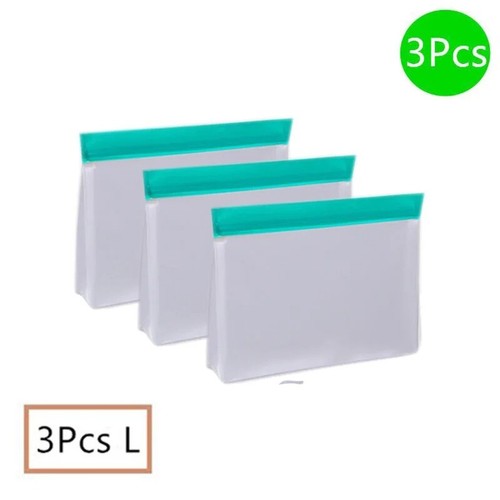 Lebensmittel Silikon Tasche Wiederverwendbar Gefrierschrank Stand Up Bag Silikon Aufbewahrung Beutel Auslaufsicher - Bild 33 von 36