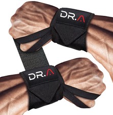 Doctor-Developed Gym Wrist Wraps Weight Lifting for Weightlifting w/ Thumb Loops