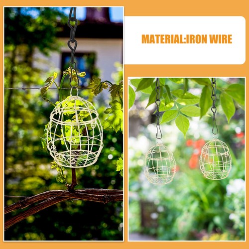 4pcs Outdoor Bird Feeder: vendu Metal Hanging Bird Food Container Decorative Iron