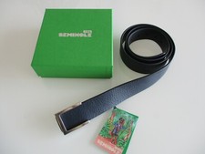 Mens Leather Belt Blue Classic Elegant Ceremony Seminole Belt Solid Brass