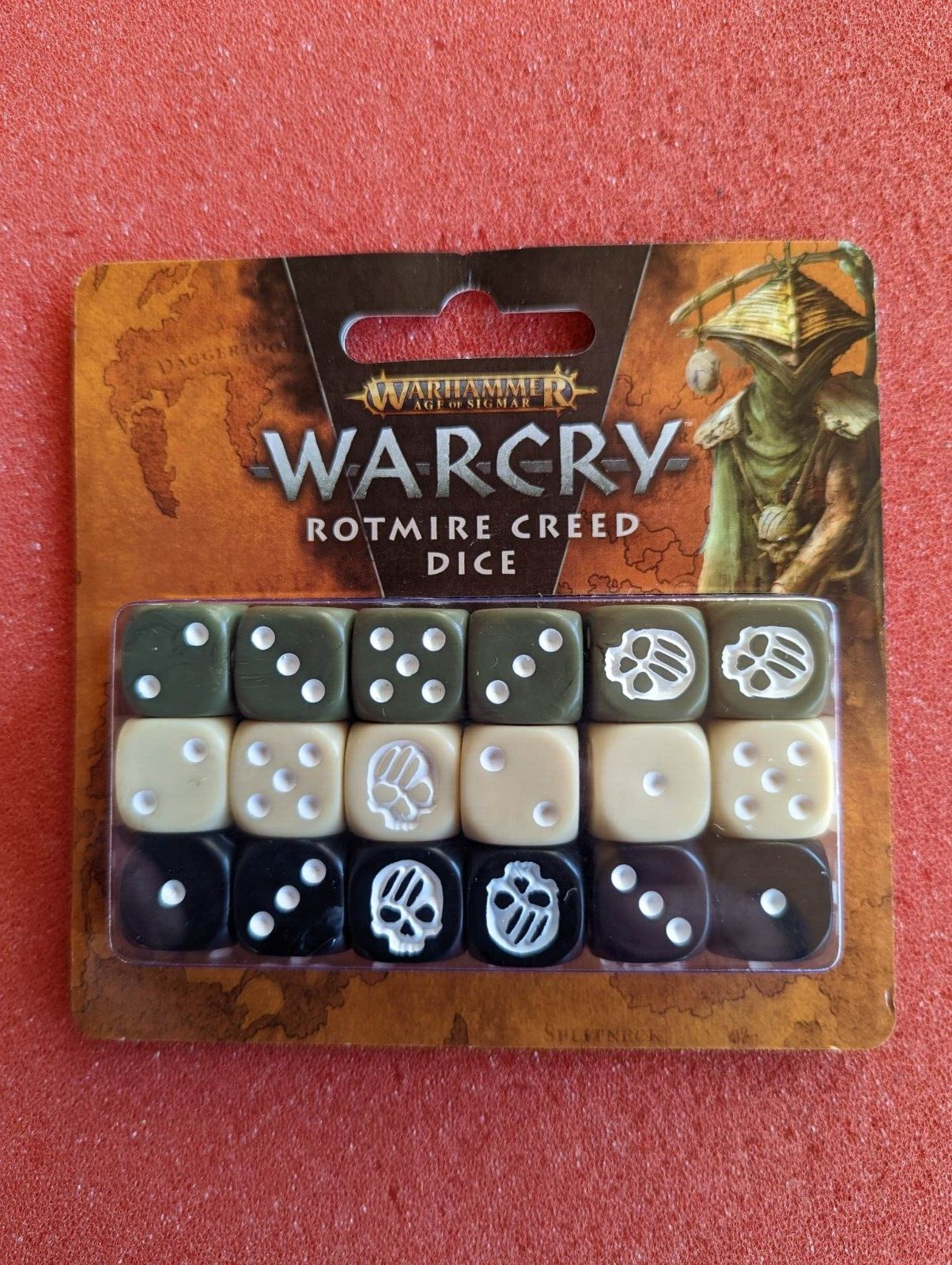 Games Workshop Warhammer Warcry Rotmire Creed Dice Pack Maggotkin of Nurgle BNIB