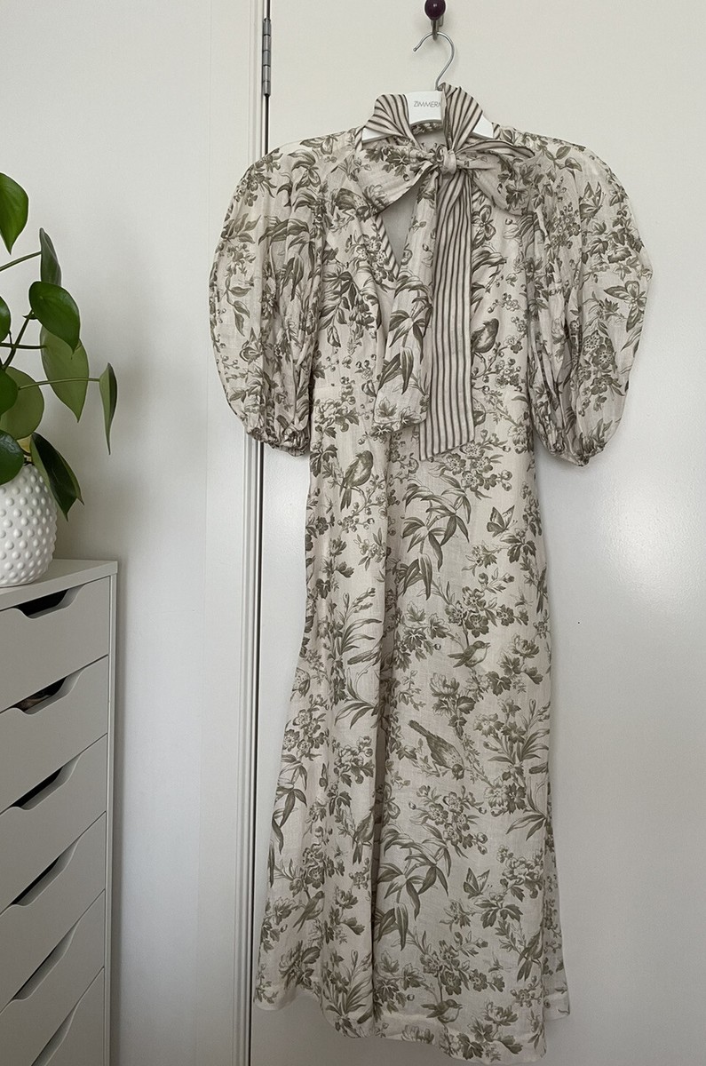 【Zimmermann】MIDI DAY DRESS カジュアル ミディドレス Zimmermann Linen Day Midi Dress BNWT Size 0P | eBay