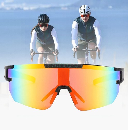Large Square Frame Outdoor UV400 Cycling Sunglasses Sport Running Riding Glasses - Picture 3 of 25
