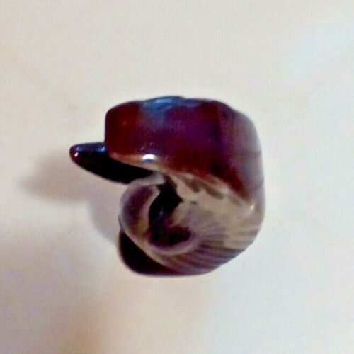 Schwan 8 1/2" Figur Mid Century Ton Keramik braun Unikat Geschenk - Bild 5 von 5