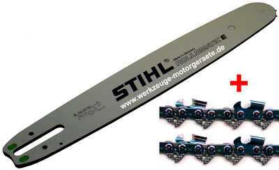 STIHL Sägeketten-Set: 2x RM 3686 + 1x Führungsschiene 3003 000 6811, 37 Cm, .325", 1,6 Mm