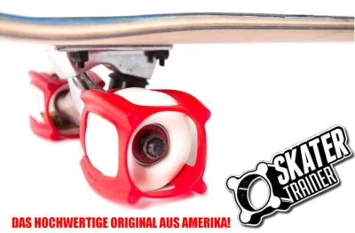 Skater Trainer 2.0 - Lerne Skateboard Tricks im Stand! Skateboard Anfänger - Rot