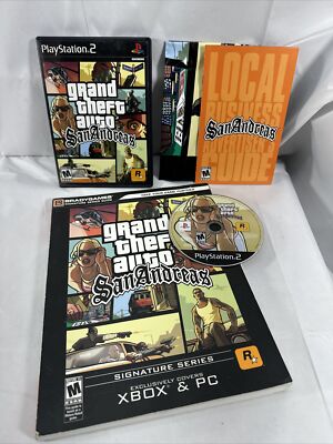 GTA Grand Theft Auto Vice City San Andreas Sony PS2 Complete CIB + Guide 5/1