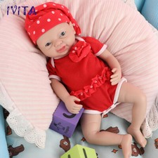 IVITA Realistic Reborn Baby Girl Newborn Full Solid Silicone Doll Vivid Baby