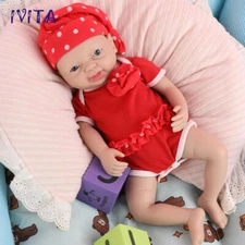IVITA Realistic Reborn Baby Girl Newborn Full Solid Silicone Doll Vivid Baby